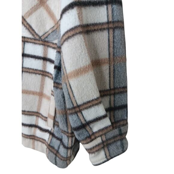 Zara Plaid Shirt Jacket Shacket Oversized Long Sleeve Button Up Womens - Picture 4 of 11